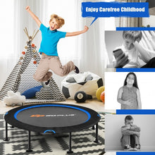 Load image into Gallery viewer, 47" Folding Trampoline Fitness Exercise Rebound with Safety Pad Kids and Adults-Blue