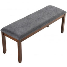 Load image into Gallery viewer, Upholstered Entryway Bench Footstool with Wood Legs