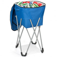 Load image into Gallery viewer, Portable Insulated Tub Party Picnic Cooler with Folding Stand-Blue