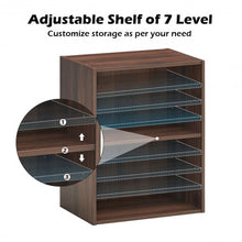 Load image into Gallery viewer, 2 Tier Open Night Stand End Table Sofa Side Storage Furniture-Walnut