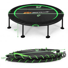 Load image into Gallery viewer, 47" Folding Trampoline Fitness Exercise Rebound with Safety Pad Kids and Adults-Green