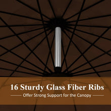 Load image into Gallery viewer, 10 Foot Patio Offset Umbrella Market Hanging Umbrella for Backyard Poolside Lawn Garden-Tan