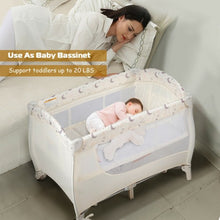 Load image into Gallery viewer, Foldable Baby Playard with Changing Station-Beige
