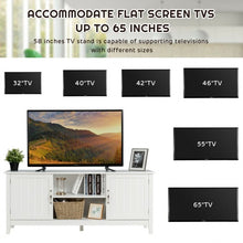 Load image into Gallery viewer, Entertainment Media TV Stand with Storage Cabinets-White