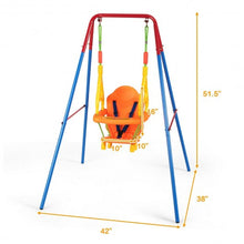 Load image into Gallery viewer, Toddler Swing Set High Back Seat with Swing Set