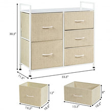 Load image into Gallery viewer, 5 Dorm Room Unit Side Drawers Storage-Beige
