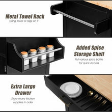 Load image into Gallery viewer, Spice Rack Towel Rack Drawer Cabinet-Black