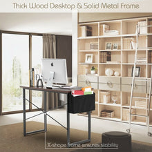 Load image into Gallery viewer, Modern Computer Desk Study Writing Table Home Office with Storage Bag Coffee-M