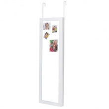 Load image into Gallery viewer, Wall Door Mounted Magnetic Mirrored Jewelry Cabinet-White