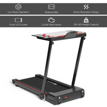 Load image into Gallery viewer, 2.25HP 3-in-1 Folding Treadmill with Table Speaker Remote Control-Black