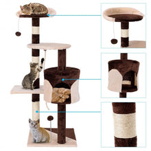 Load image into Gallery viewer, 43" Cat Tree Kitten Activity Tower with Scratching Posts-Coffee