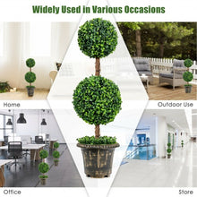 Load image into Gallery viewer, 36 Inch Artificial Double Ball Tree Indoor and Outdoor UV Protection