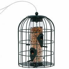 Load image into Gallery viewer, Squirrel-proof Caged Tube Wild Bird Feeder Outdoor Metal Seed Guard Deterrent