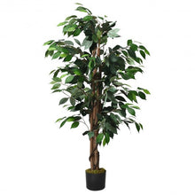 Load image into Gallery viewer, 4 Feet In/Outdoor Trunks Artificial Ficus Silk Tree