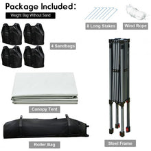Load image into Gallery viewer, 8?x8' Outdoor Pop up Canopy Tent w/Roller Bag-White