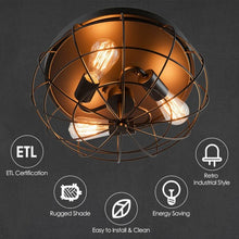 Load image into Gallery viewer, Semi Flush Mount Ceiling Light with Industrial Retro Design