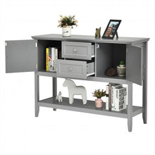 Load image into Gallery viewer, Wooden Sideboard Buffet Console Table w/ Drawers and Storage-Gray