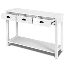 Load image into Gallery viewer, 47" Entryway Hall Table Side Desk Accent Table with Drawers Shelf