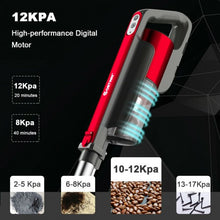 Load image into Gallery viewer, Handheld Stick Vacuum Cleaner w/Detachable Battery & Filtration-Red