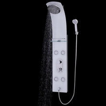 Load image into Gallery viewer, 55" Tempered Glass Shower Panel with Massage Jets Hand Shower