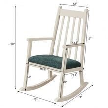 Load image into Gallery viewer, Children's Wooden Rocking Chair with Cushion-White