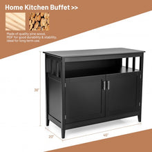 Load image into Gallery viewer, Modern Wooden Kitchen Storage Cabinet -Black