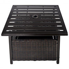 Load image into Gallery viewer, Outdoor Patio Rattan Wicker Steel Side Deck Table