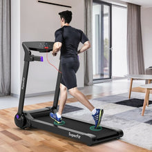 Load image into Gallery viewer, 3HP Folding Electric Treadmill Running Machine with Bluetooth Speaker-Purple