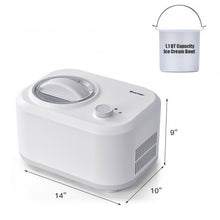Load image into Gallery viewer, 1.1 QT Ice Cream Maker Automatic Frozen Dessert Machine with Spoon-White