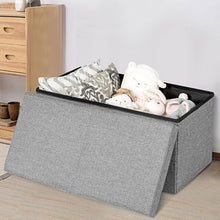 Load image into Gallery viewer, 30" Folding Storage Ottoman with Lift Top-Light Gray
