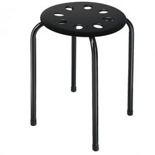 Load image into Gallery viewer, Set of 6 Portable Plastic Stack Stools -Black