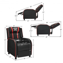 Load image into Gallery viewer, Massage Racing Gaming Single Recliner Chair-Red
