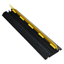 Load image into Gallery viewer, 2 Channel Rubber Floor Cable Protectors Traffic Speed Bump