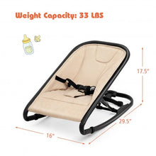 Load image into Gallery viewer, 2-in-1 Adjustable Baby Bouncer and Rocker-Beige