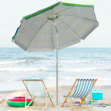 Load image into Gallery viewer, 6.5FT Sun Shade Patio Beach Umbrella with Carry Bag-Blue&Green