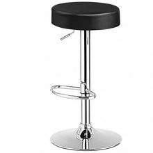 Load image into Gallery viewer, 1 PC Round Bar Stool Adjustable Swivel Pub Chair-Black