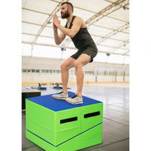Load image into Gallery viewer, Folding Wedge Exercise Gymnastics Mat with Handles-Green