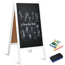 Load image into Gallery viewer, A-Frame Chalkboard Sign with Eraser & Chalk-White