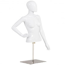 Load image into Gallery viewer, Torso Half Body Head Turn Female Mannequin with Base