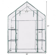 Load image into Gallery viewer, Portable Outdoor 4 Shelves Greenhouse