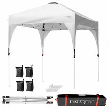 Load image into Gallery viewer, 6.6 x 6.6 FT Pop Up Height Adjustable Canopy Tent with Roller Bag-White