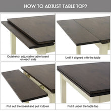 Load image into Gallery viewer, Extending 5 Piece Wood Dining Table Set