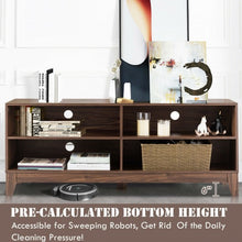 Load image into Gallery viewer, 58" Modern Entertainment Media Center Wood TV Stand-Walnut