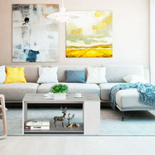 Load image into Gallery viewer, Coffee Table Sofa Side Table with Storage Shelves -Gray