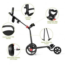 Load image into Gallery viewer, Durable Foldable Steel Golf Cart with Mesh Bag