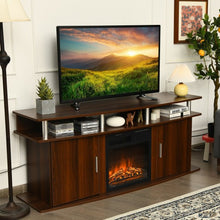 Load image into Gallery viewer, 63" TV Entertainment Console Center with 2 Cabinets-Walnut