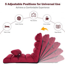 Load image into Gallery viewer, Stylish Folding Lazy Sofa Chair with Pillow-Burgundy