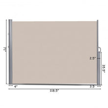 Load image into Gallery viewer, 118.5" x 71" Patio Retractable Folding Side Awning Screen