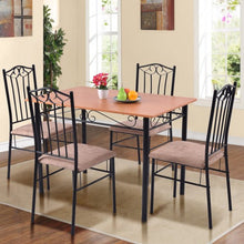 Load image into Gallery viewer, 5 pcs Dining Set Wooden Table and 4 Cushioned Chairs