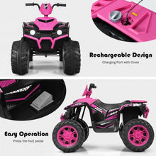 Load image into Gallery viewer, 12V Kids 4-Wheeler ATV Quad Ride On Car -Pink